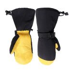 Children's Leather Ski Mitten Gloves