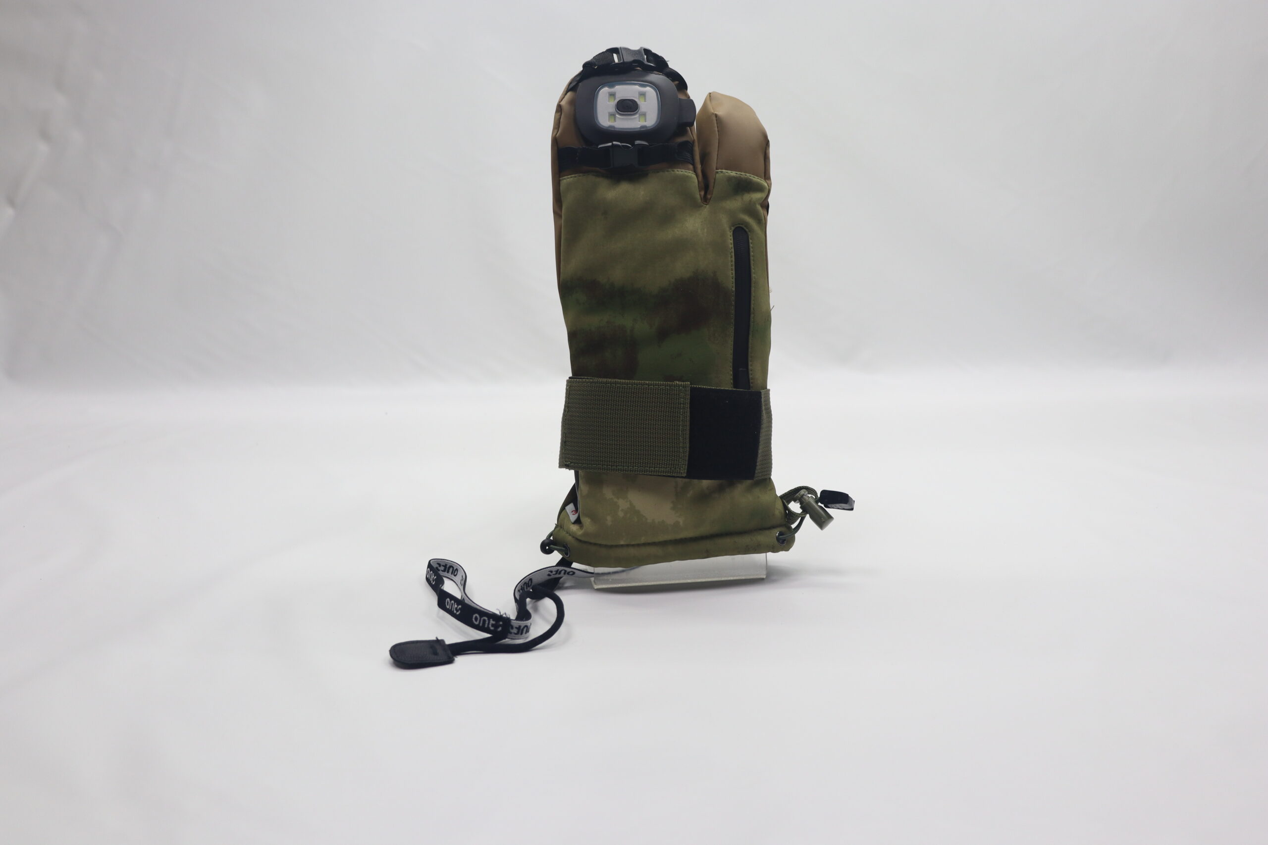 IMG_6145 Camouflage Ski Mittens with LED Flashlight, Waterproof Insulated Long Gauntlet Snow Mittens for Snowboarding Winter Outdoor - Image 1