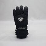 Kids Cartoon Ski Gloves, Waterproof Windproof Thermal Insulated Winter Snow Gloves for Boys Girls, Black Cute Animal Design