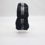 Kids Black Waterproof Winter Mittens, Reflective Stripe Windproof Insulated Snow Mittens with Adjustable Wrist Strap for Skiing Outdoor Snow Play