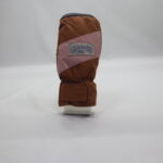 Billabong Brown Pink Color Block Ski Mittens, Waterproof Windproof Insulated Snow Mittens, Elastic Wrist Cuff Warm Winter Mitten Gloves for Skiing Snowboarding