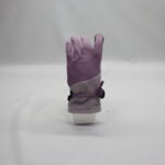 Light Purple Spliced Touchscreen Winter Gloves Fleece Lined Warm Adjustable Drawstring Cuff Outdoor Gloves for Women
