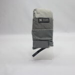 DC Shoes Grey Grid Snow Mitten Gloves Waterproof Windproof Thermal Insulated Snowboard Mittens with Adjustable Wrist Strap Unisex