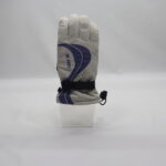 Light Grey Blue Ski Gloves Waterproof Windproof Thermal Insulated Snowboard Gloves Adjustable Buckle & Drawstring Cuff Unisex